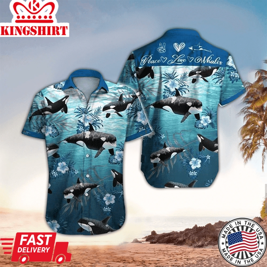 Whale Trendy Hawaiian Shirt For Whale Lovers Summer Gifts