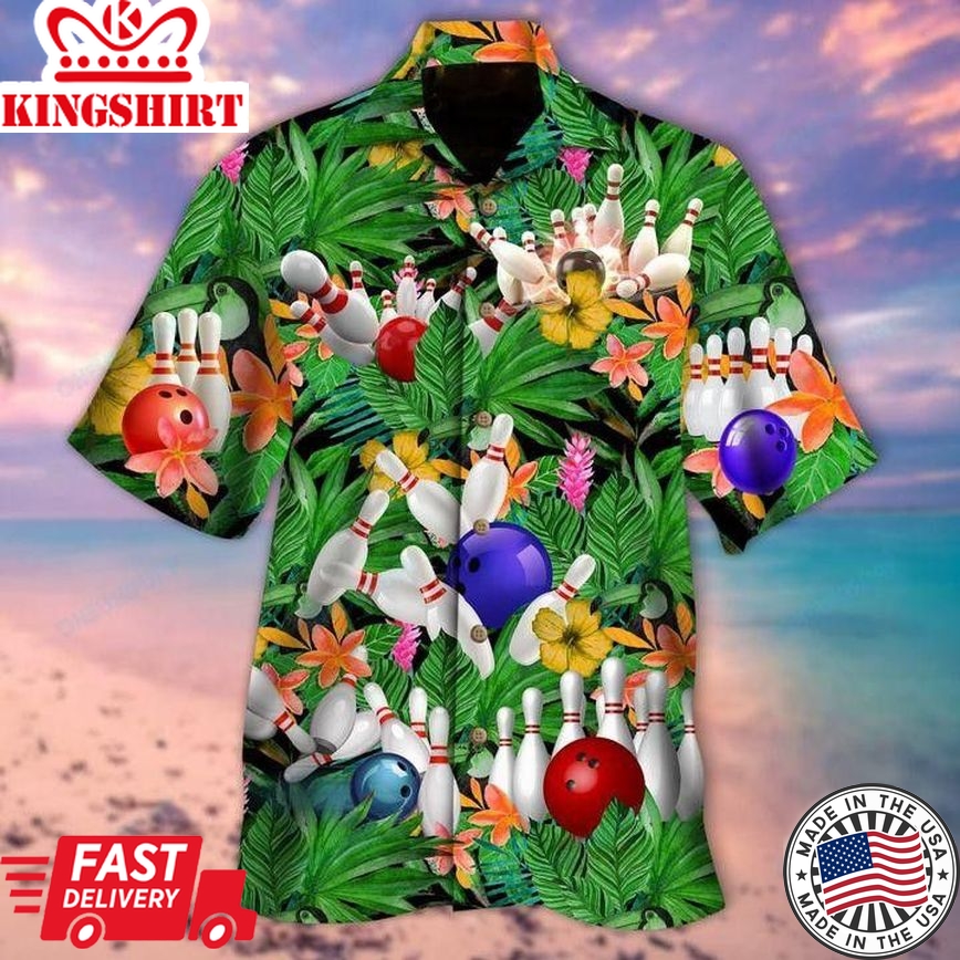 What Happens At Bowling Stays Trendy Hawaiian Shirt