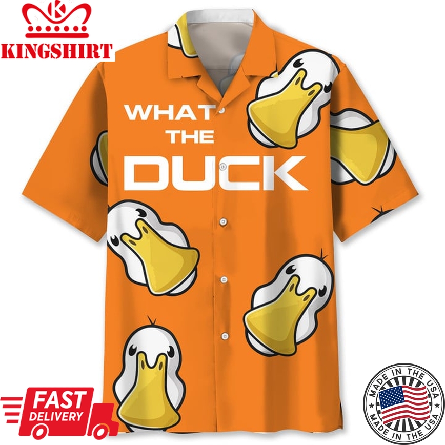 What The Duck Funny Trendy Hawaiian Shirt