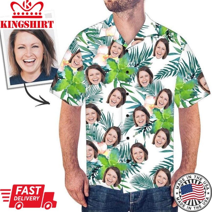 Whimsical Face Fiesta: Custom Funny Hawaiian Shirt