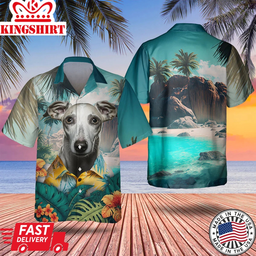 Whippet 3D Trendy Hawaiian Shirt, Dog Lover Trendy Hawaiian Shirt, Summer Trendy Hawaiian Shirt For Men And Women