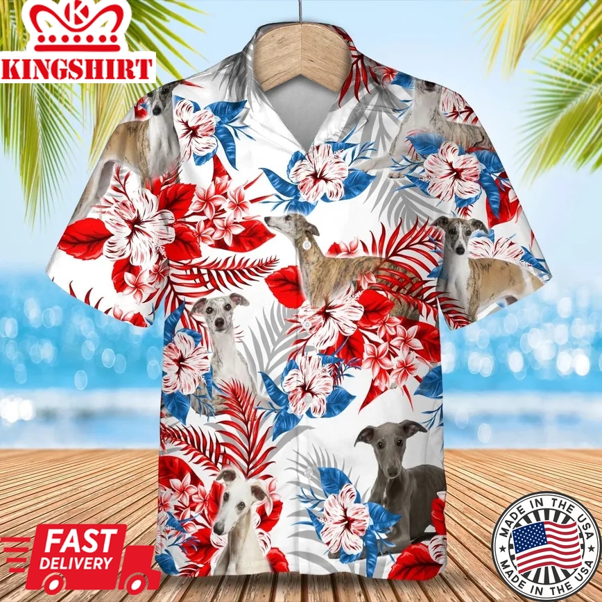 Whippet Trendy Hawaiian Shirt Gift For Summer, Summer Aloha Shirt, Trendy Hawaiian Shirt For Men And Women