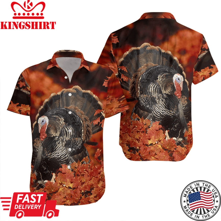 Wild Turkey Trendy Hawaiian Shirt For Aloha Shirt