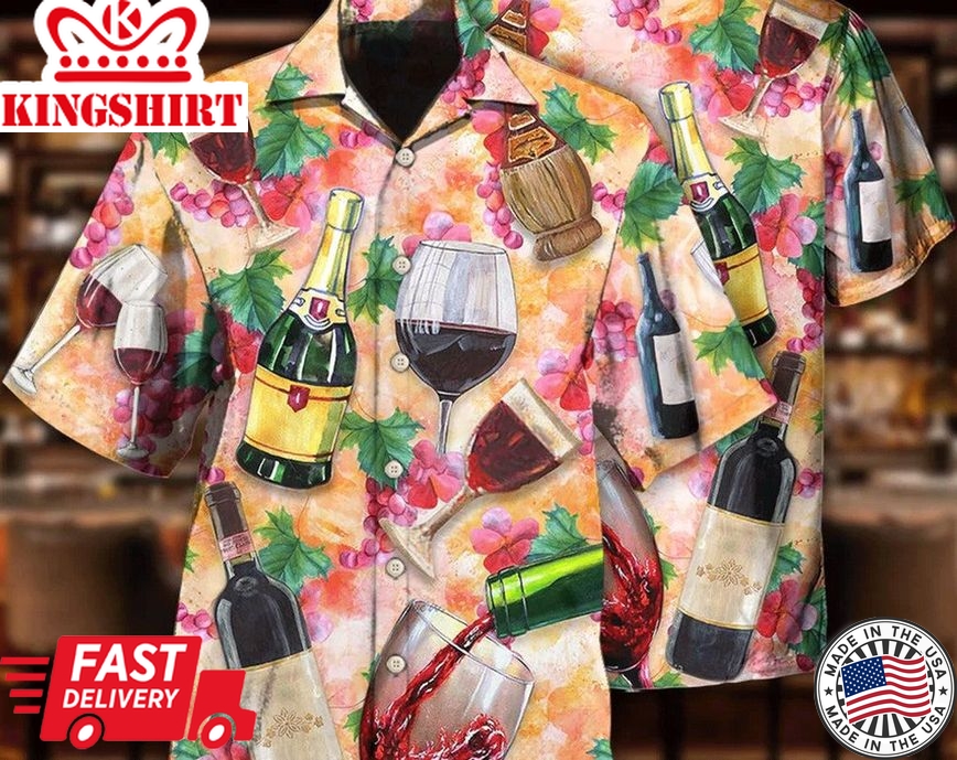 Wine Drinking Wine Colorful Style, Funny Trendy Hawaiian Shirt, Trendy Hawaiian Shirt Women Man, Hawaii Shirt Party Summer, Hawaiian Set Gift, Gift Party.