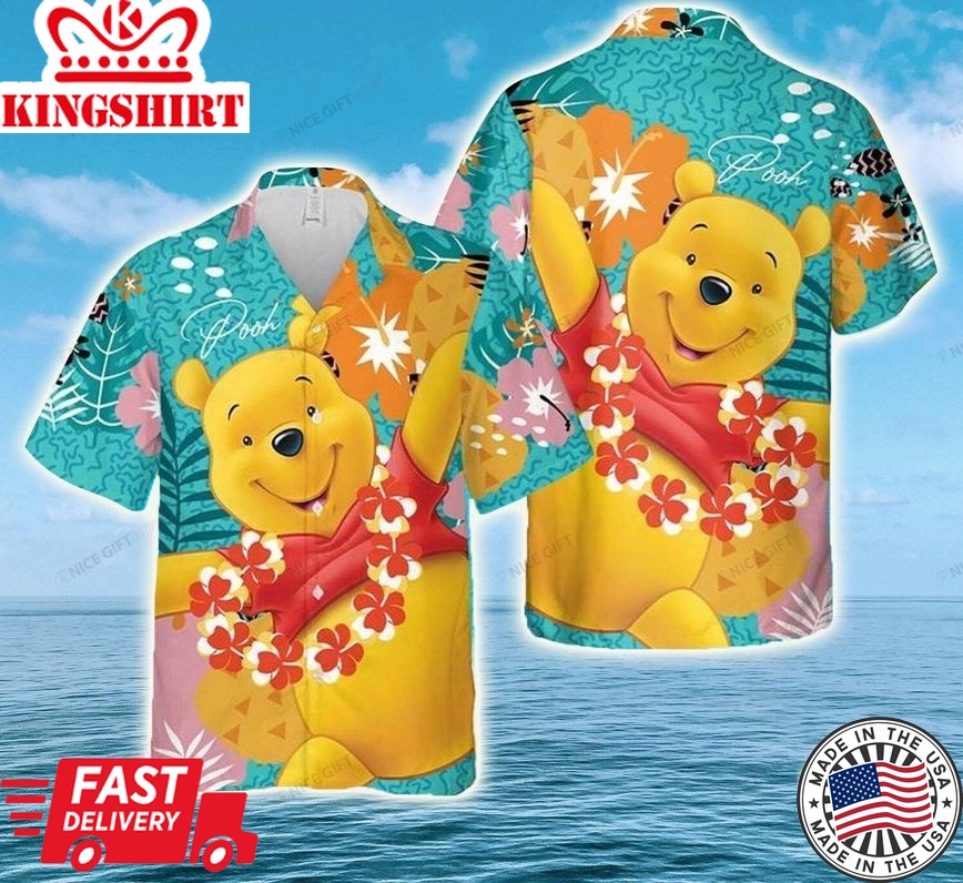 Winnie The Pooh Beach Shirt in 3D Print Customizable