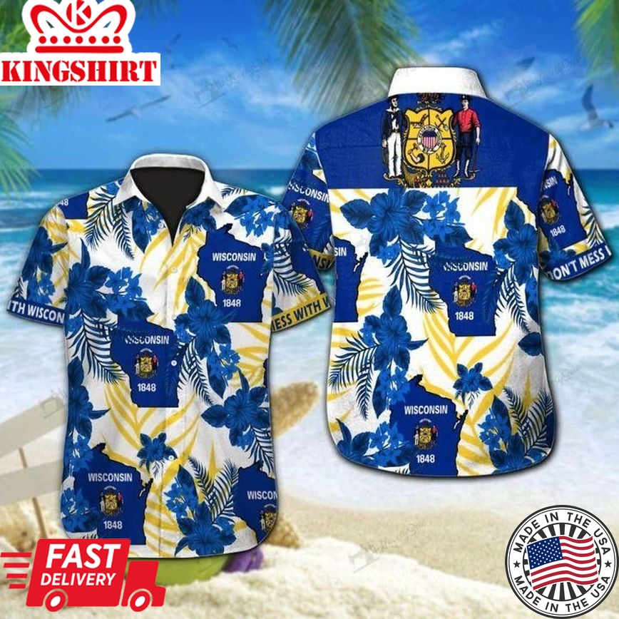 Wisconsin Trendy Hawaiian Shirt