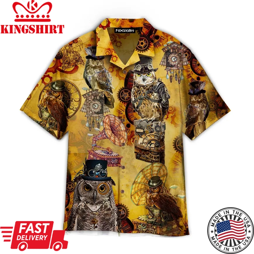 Wisdom Owls Trendy Hawaiian Shirt