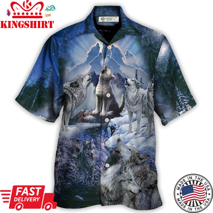 Wolf Is Not Lonely Just Alone Hawaiian Shirt