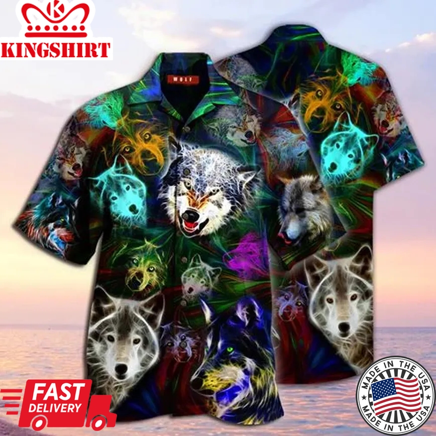 Wolf Trendy Hawaiian Shirt