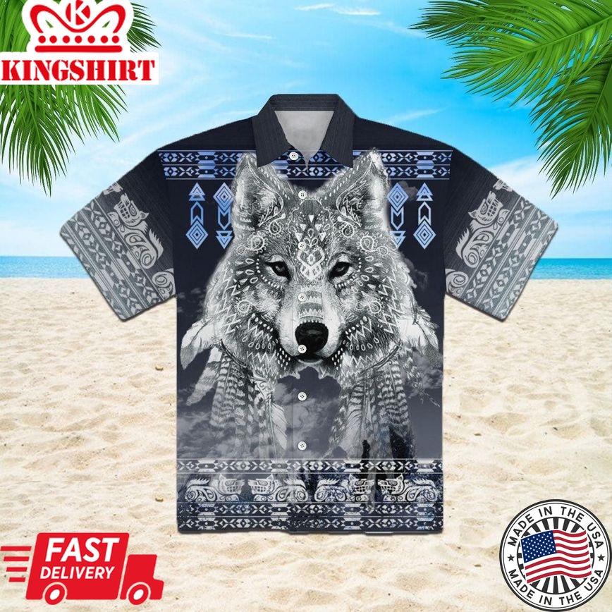 Wolf Trendy Hawaiian Shirt