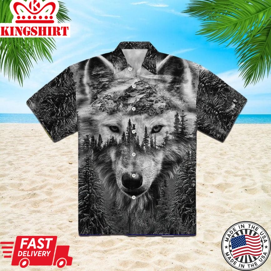 Wolf Trendy Hawaiian Shirt