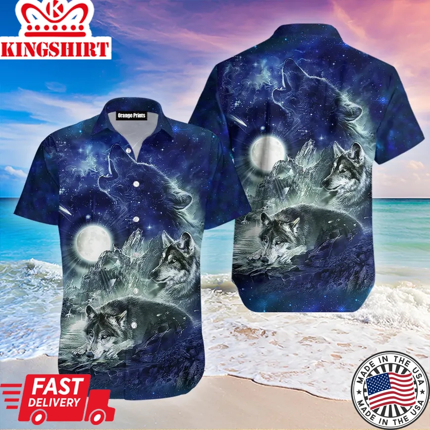 Wolf Trendy Hawaiian Shirt