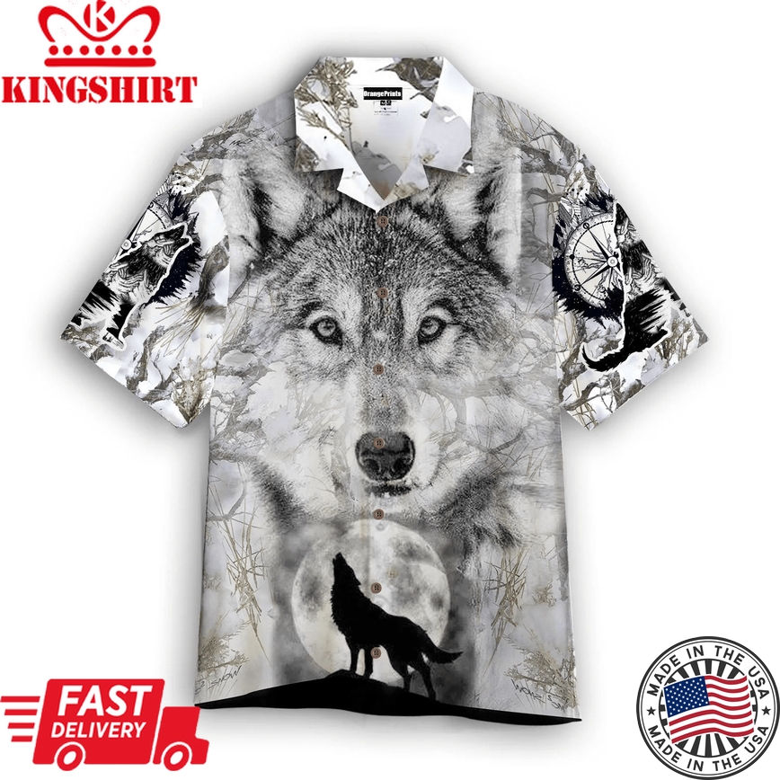 Wolf Trendy Hawaiian Shirt