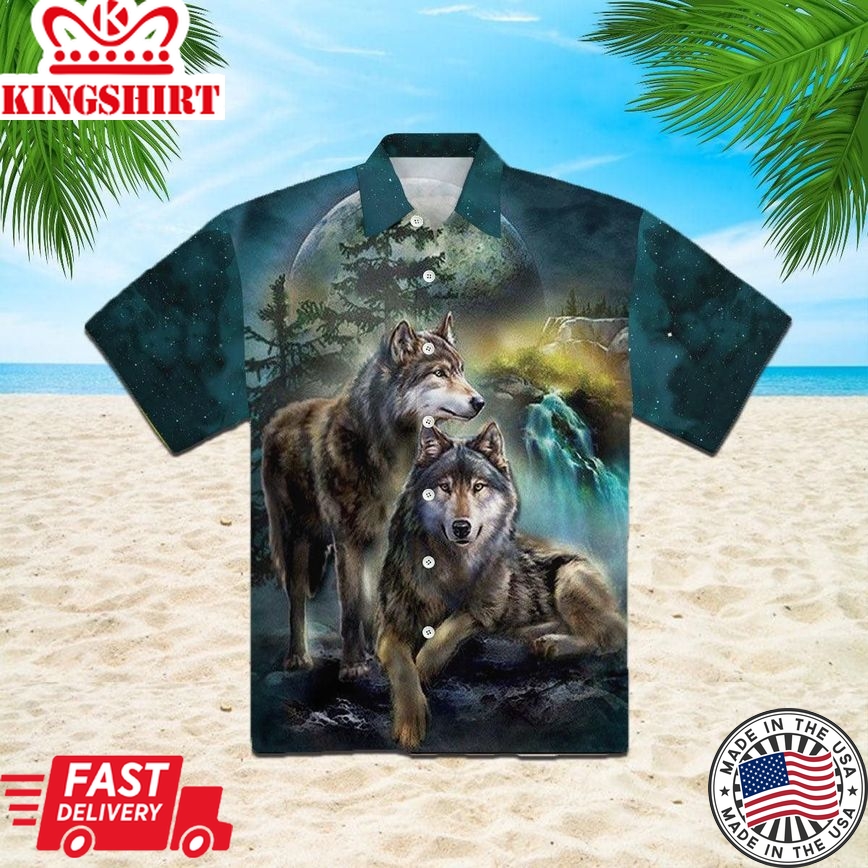 Wolf Trendy Hawaiian Shirt