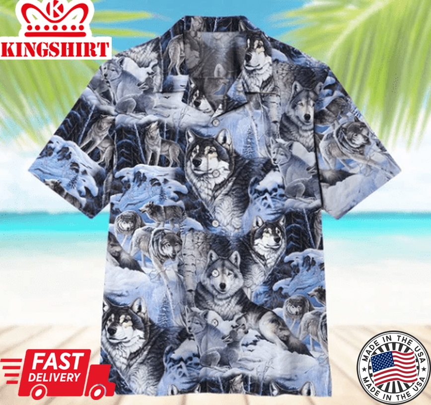 Wolf Trendy Hawaiian Shirt