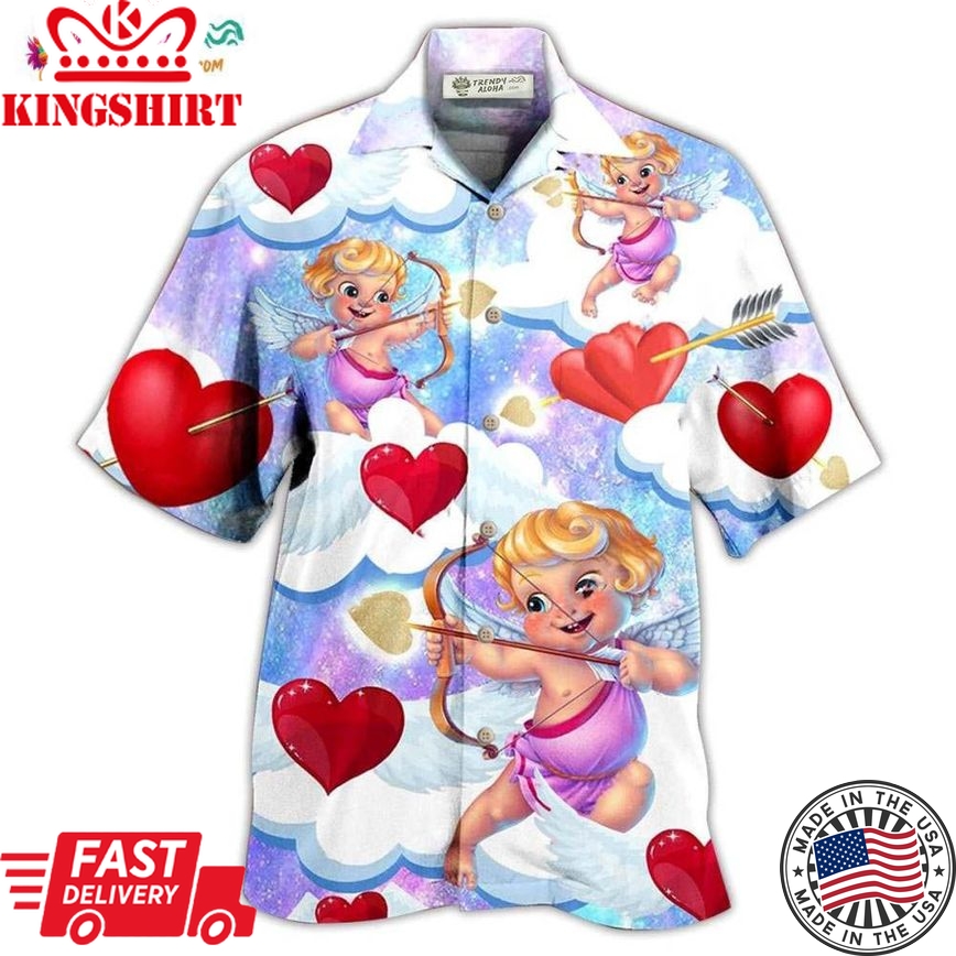 Women'S Day, Valentine Gift Love Cupid Hawaiian Shirt