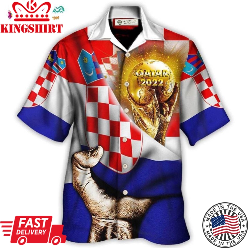 World Cup Qatar 2022 Croatia Will Be The Champion Flag Vintage Hawaiian Shirt