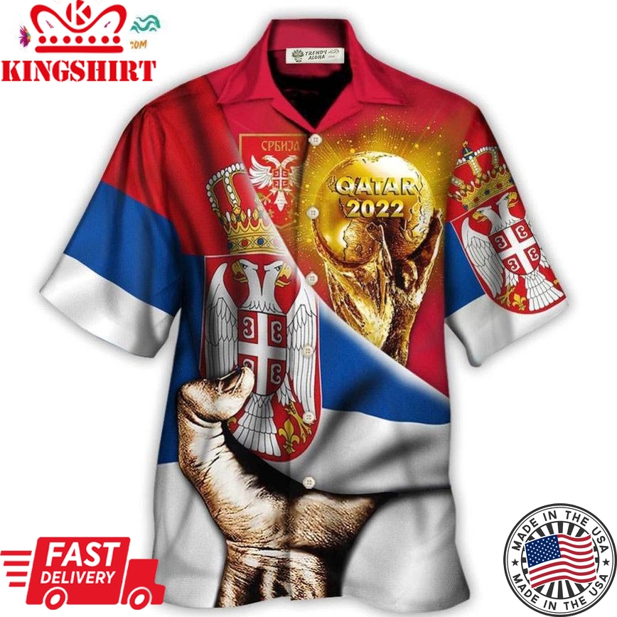 World Cup Qatar 2022 Serbia Will Be The Champion Flag Vintage Hawaiian Shirt