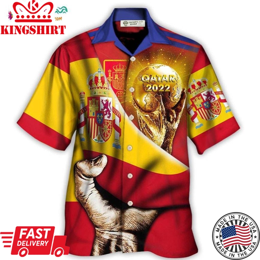 World Cup Qatar 2022 Spain Will Be The Champion Flag Vintage Hawaiian Shirt