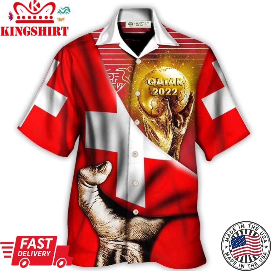 World Cup Qatar 2022 Switzerland Will Be The Champion Flag Vintage Hawaiian Shirt