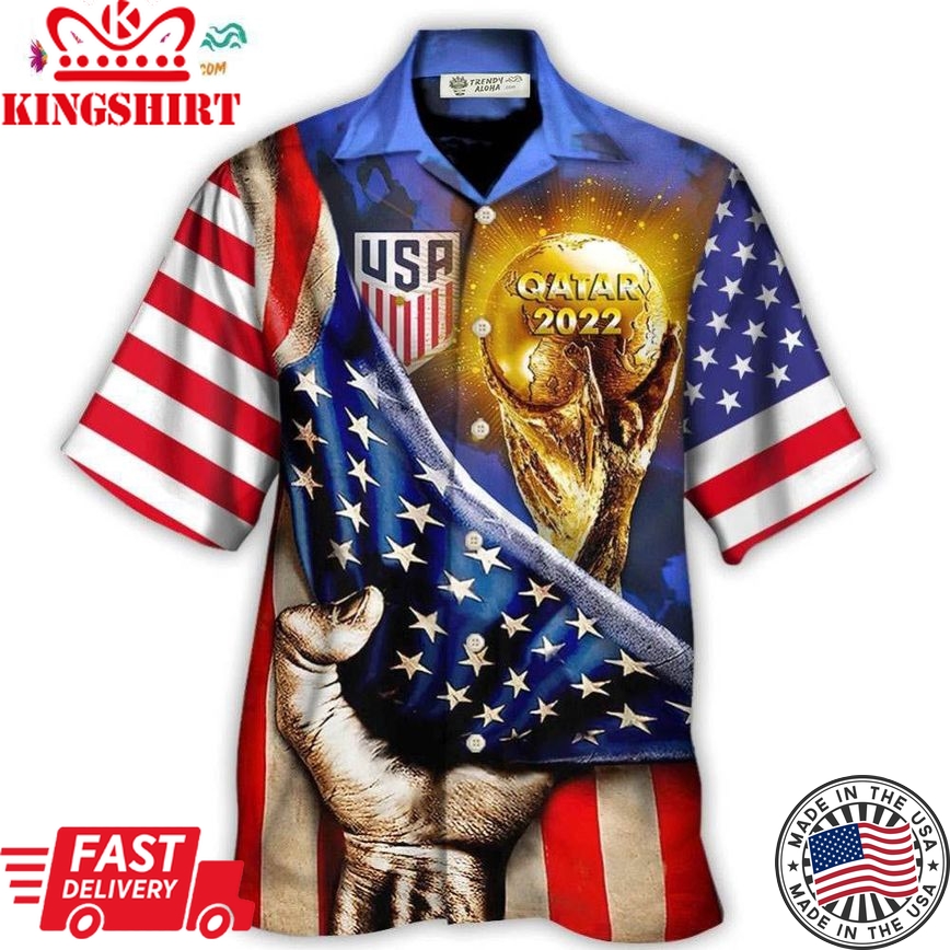 World Cup Qatar 2022 Usa Will Be The Champion Flag Vintage Hawaiian Shirt