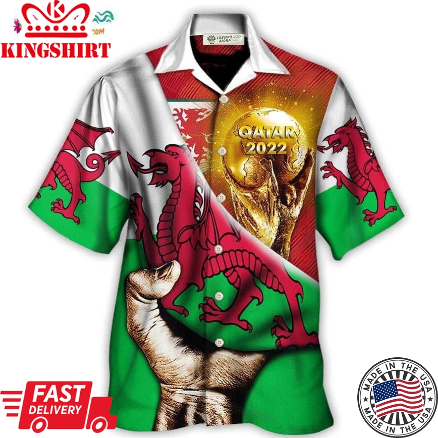 World Cup Qatar 2022 Wales Will Be The Champion Flag Vintage Hawaiian Shirt