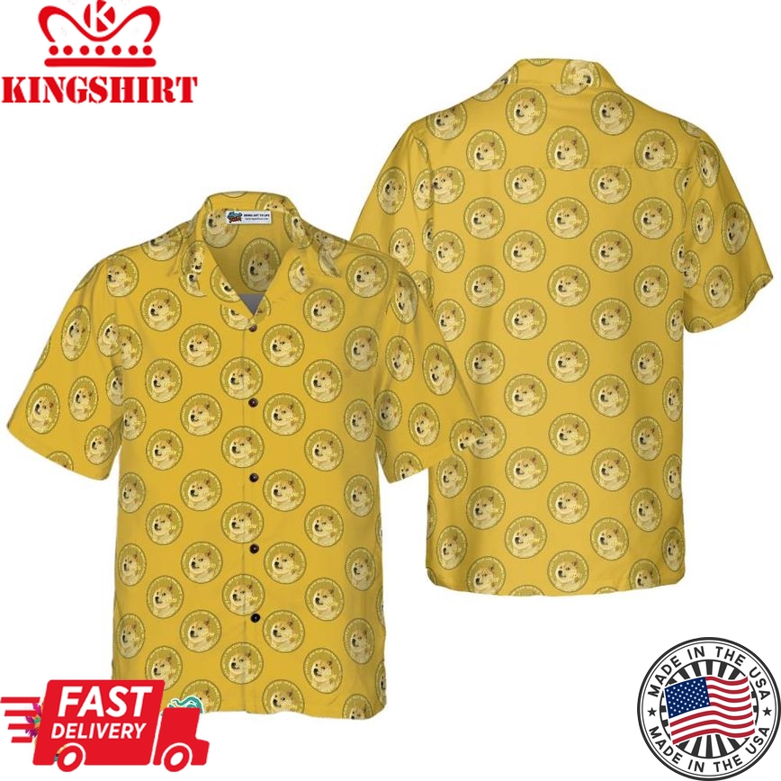 Wow Much Coin Dogecoin Hawaiian Shirt