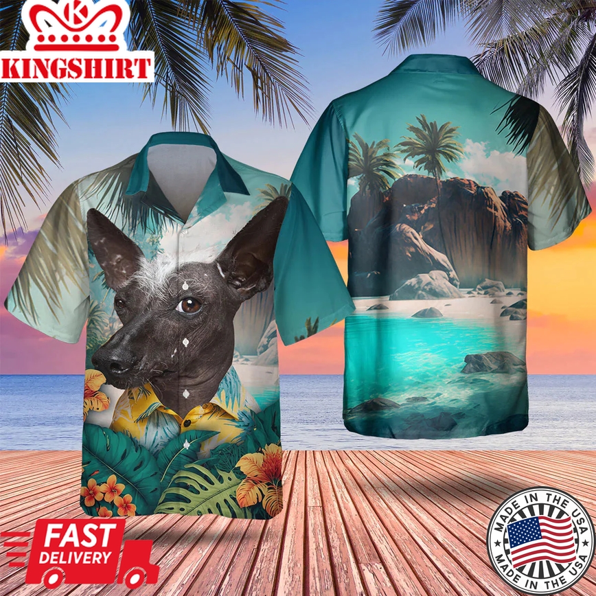 Xoloitzcuintl 3D Trendy Hawaiian Shirt, Dog Lover Trendy Hawaiian Shirt, Summer Trendy Hawaiian Shirt For Men And Women