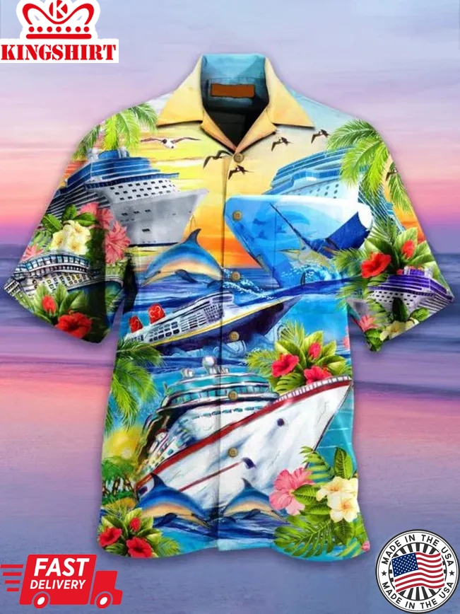 Yacht Tropical Trendy Hawaiian Shirt