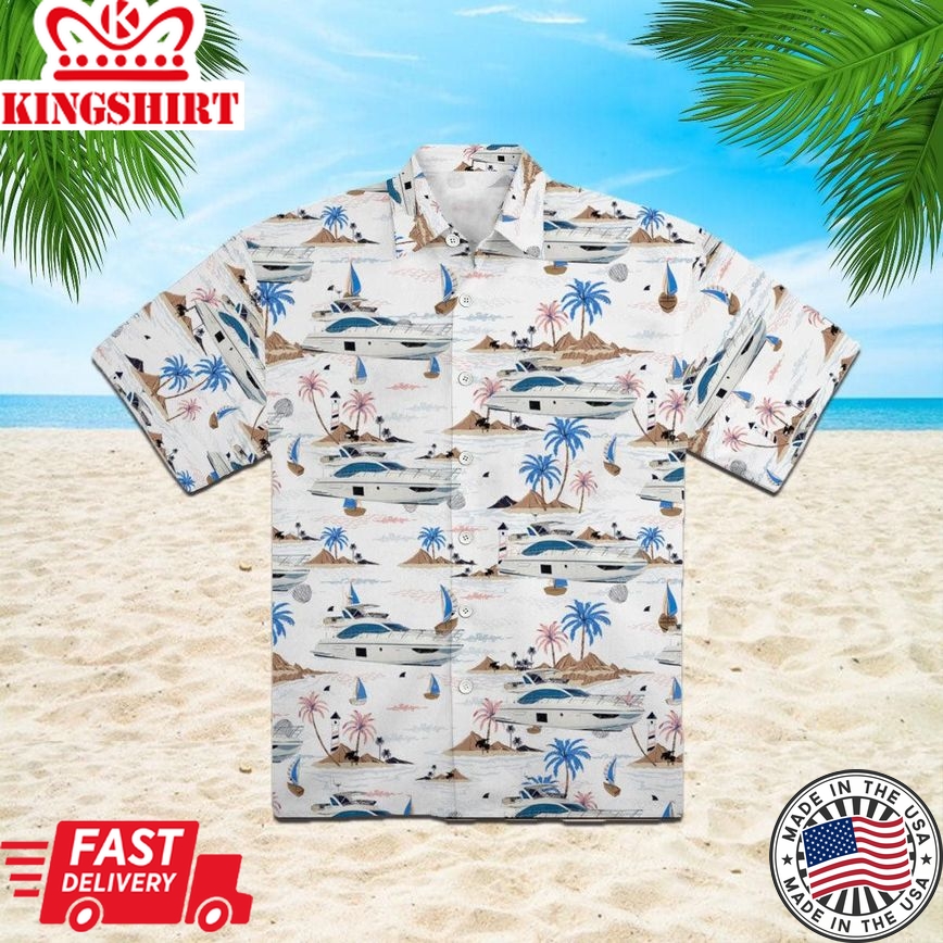 Yacht Usa Trendy Hawaiian Shirt