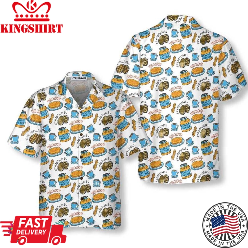 Yammy Peanut Butter Hawaiian Shirt, Funny Peanut Butter Shirt, Gift For Peanut Butter Lovers