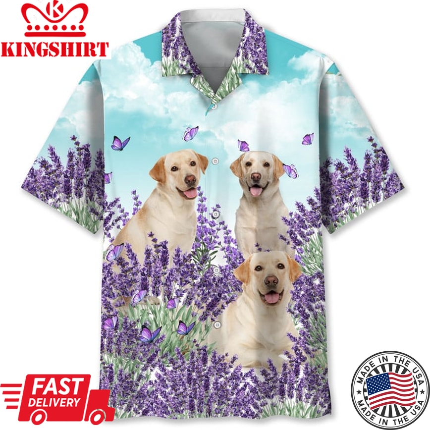 Yellow Labrador Lavender Hawaii Shirt