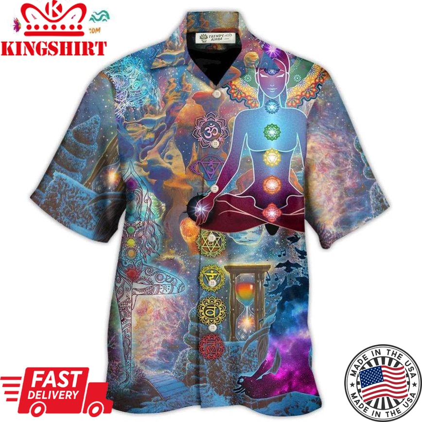 Yoga Galaxy Peace Your Soul Hawaiian Shirt