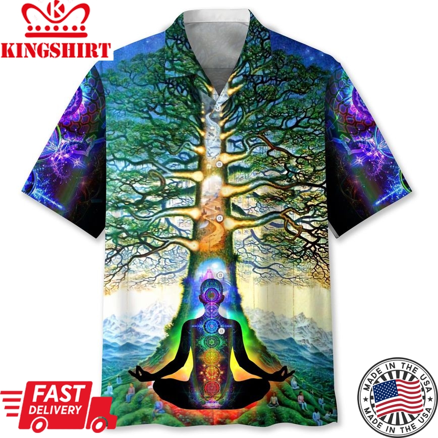 Yoga Peace Trendy Hawaiian Shirt