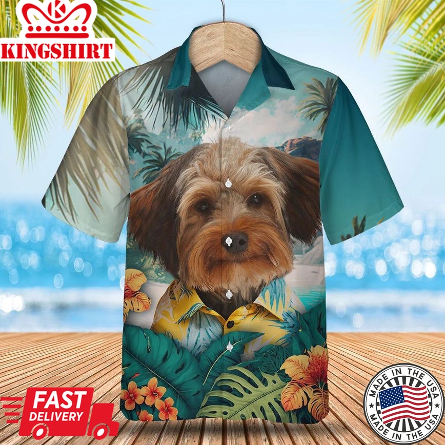 Yorkipoo - 3D Tropical Trendy Hawaiian Shirt