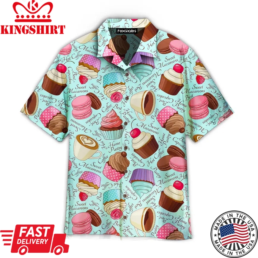 Yummy Colorful Chocolate Cupcakes Trendy Hawaiian Shirt