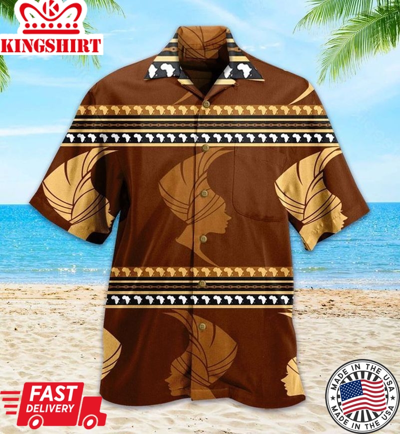 Zebra Africa Pattern Brown Trendy Hawaiian Shirt 3D