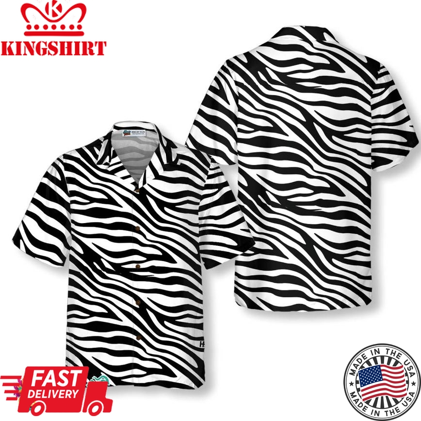 Zebra Pattern Hawaiian Shirt