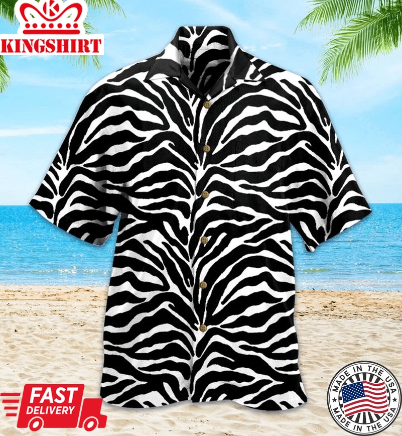 Zebra Trendy Hawaiian Shirt 3D