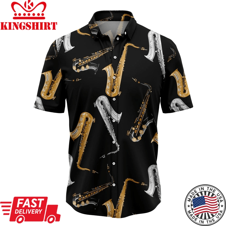 Amazing Saxophone Trendy Hawaiian Shirt, Summer Trendy Hawaiian Shirts For Men, Women Aloha Beach Shirt