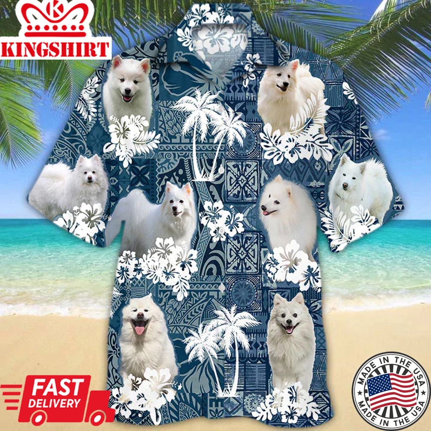 American Eskimo Trendy Hawaiian Shirt