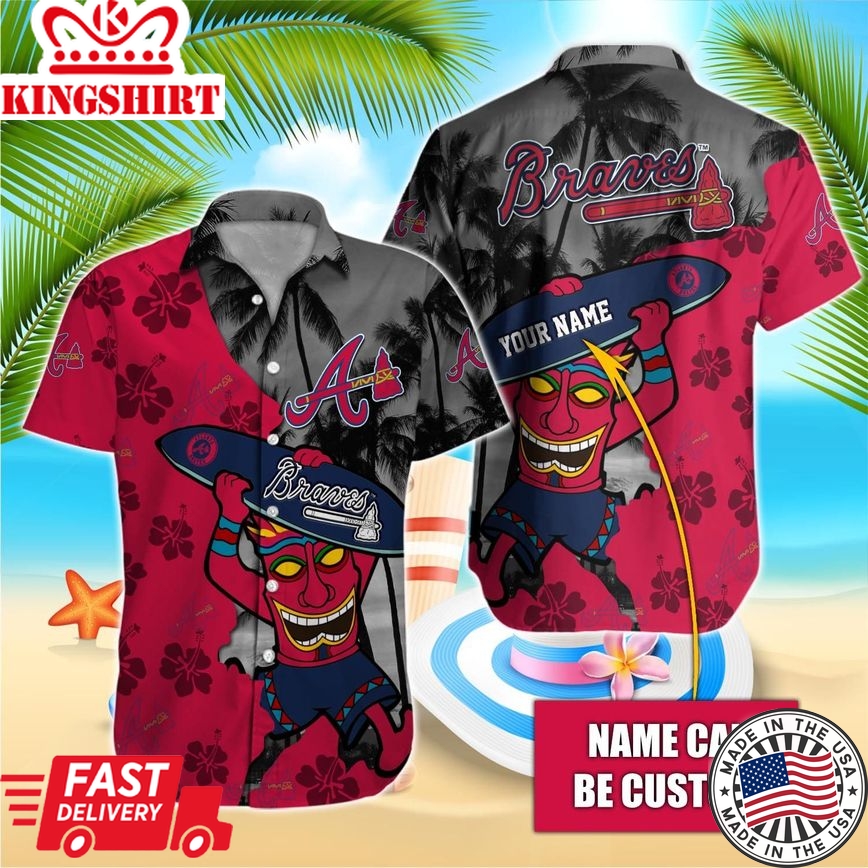 Atlanta Braves Hawaiian Vacation Shirt Custom Name