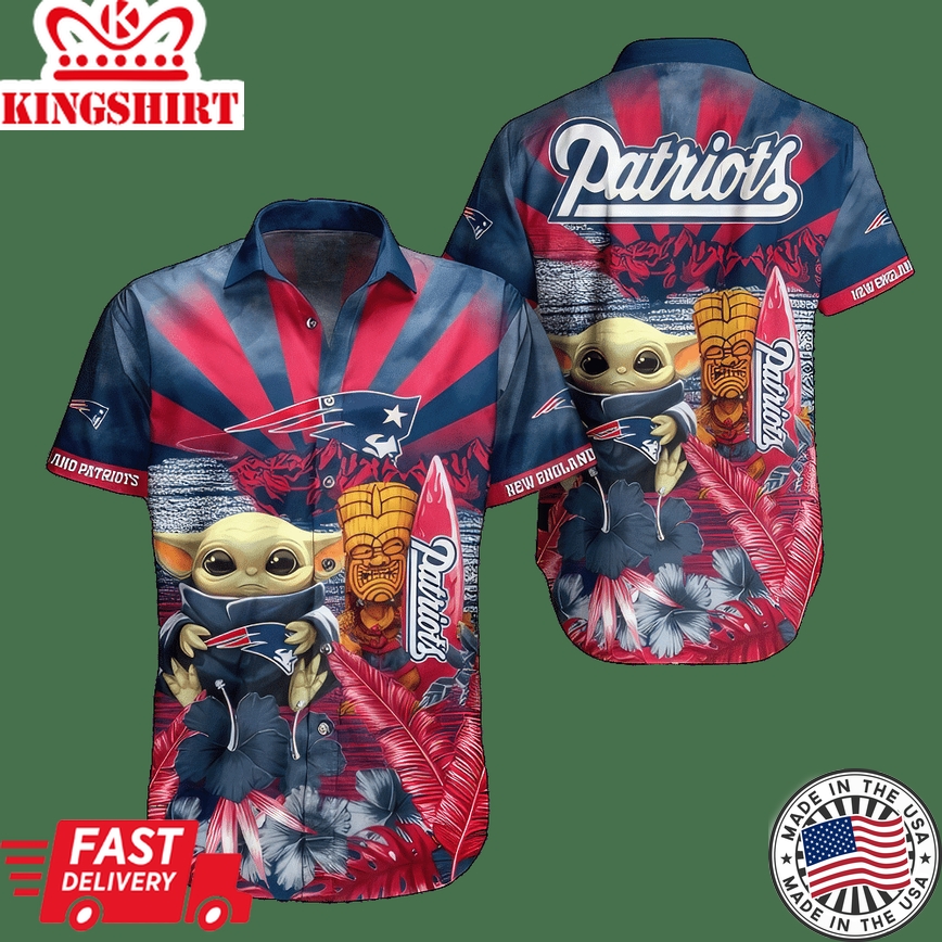 Baby Yoda Patriots Hawaiian Shirt Patriots Gift Perfect Gifts For Your Loved Ones