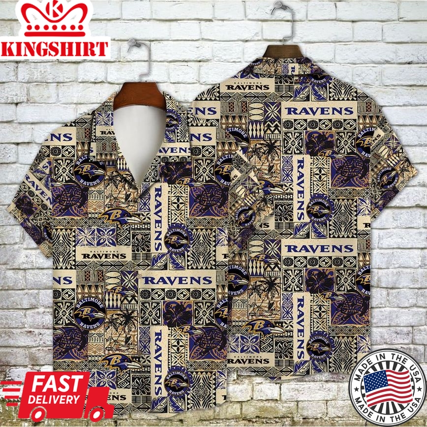 Baltimore Ravens Themed Classic Hawaiian Shirt