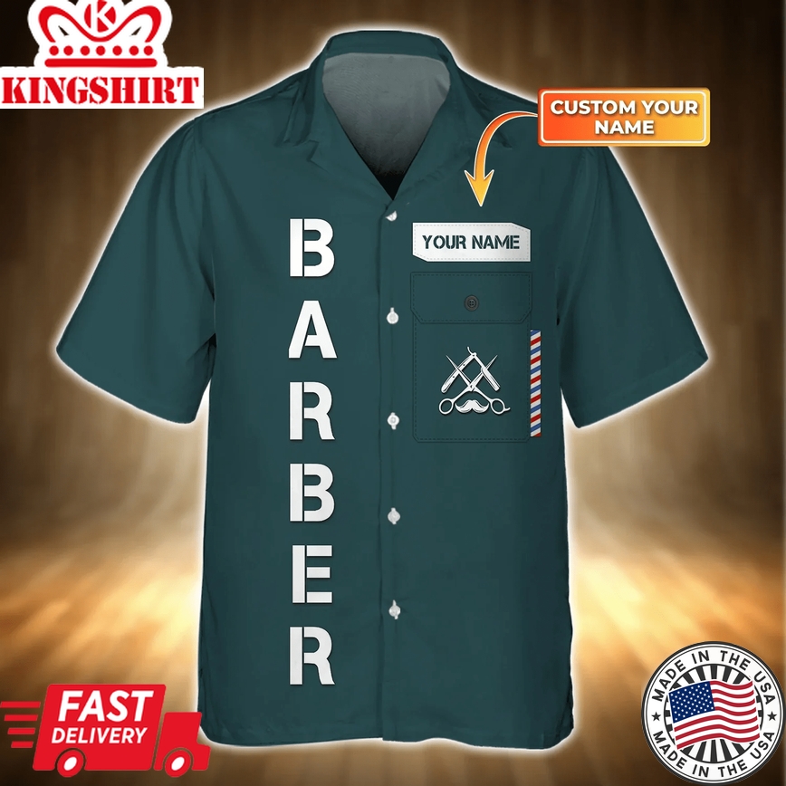 Barber Shop Trendy Hawaiian Shirt New, Barber Gift, Gift For Hair Dresser, Salon 3D Shirt