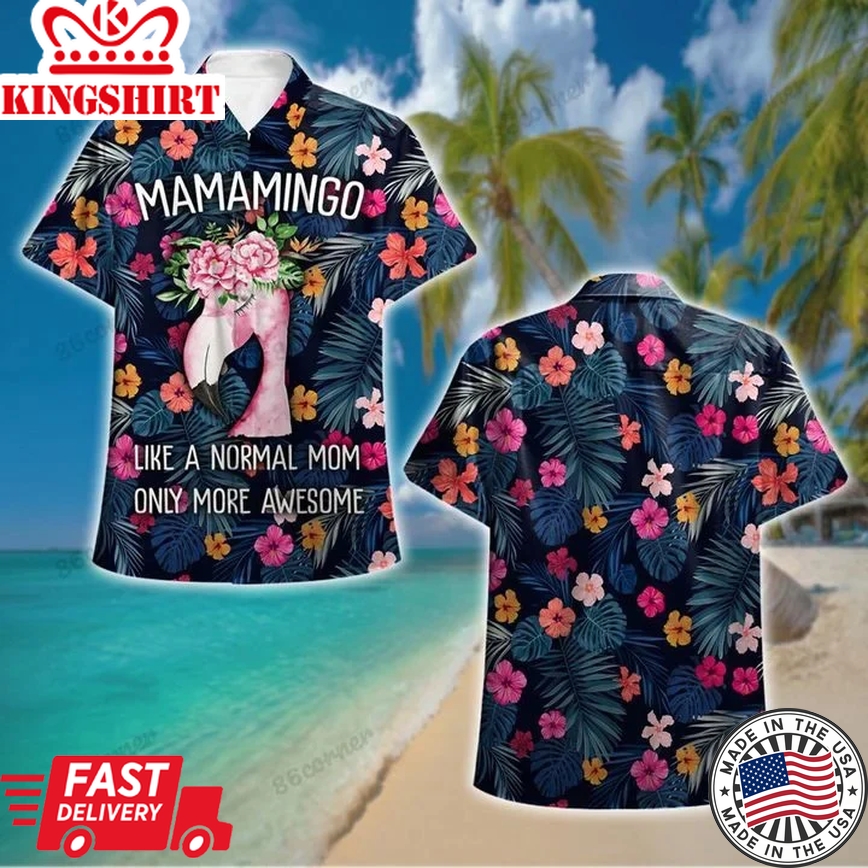 Beach Flamingo Hawaii Shirt, Summer Aloha Shirt, Gift For Summer