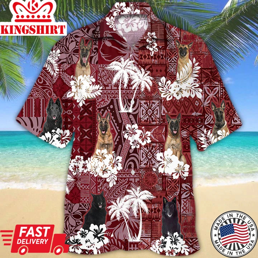 Belgian Shepherd Red Trendy Hawaiian Shirt, Trendy Hawaiian Shirt For Men, Women, Aloha Shirt For Summer