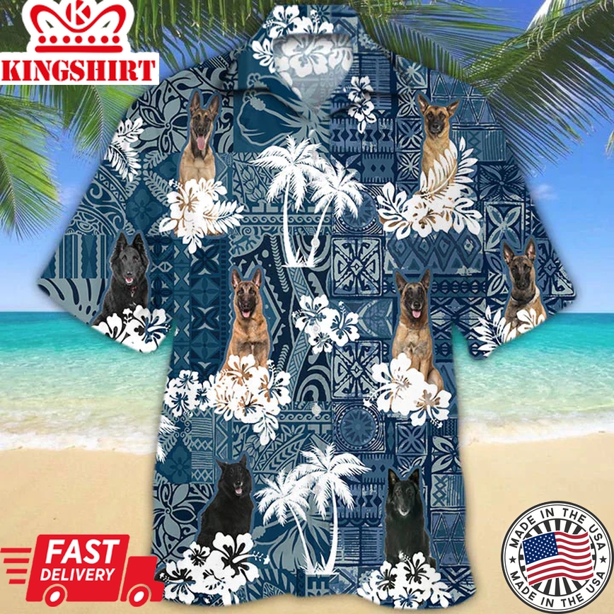 Belgian Shepherd Trendy Hawaiian Shirt