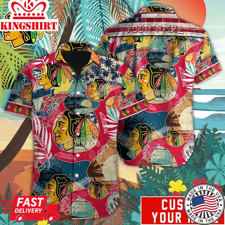 Blackhawks Spirit Celebrated in Custom Hawaiian Design