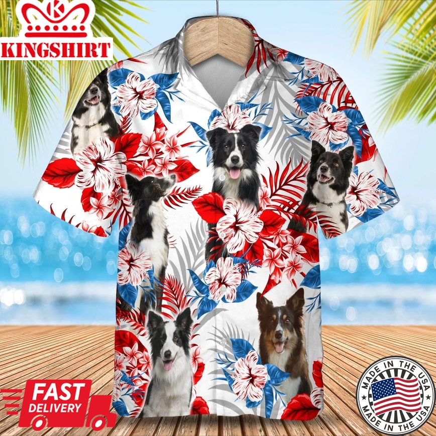 Border Collie Trendy Hawaiian Shirt- Summer Aloha Shirt, Trendy Hawaiian Shirt For Men And Women